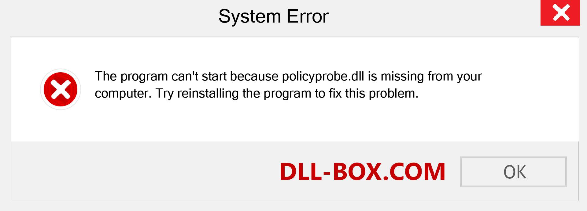  policyprobe.dll file is missing?. Download for Windows 7, 8, 10 - Fix  policyprobe dll Missing Error on Windows, photos, images