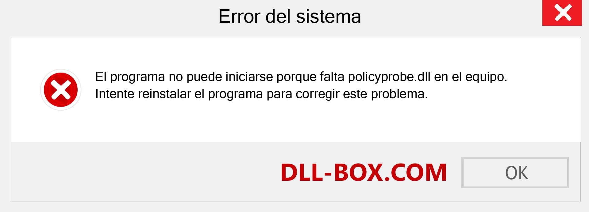 ¿Falta el archivo policyprobe.dll ?. Descargar para Windows 7, 8, 10 - Corregir policyprobe dll Missing Error en Windows, fotos, imágenes