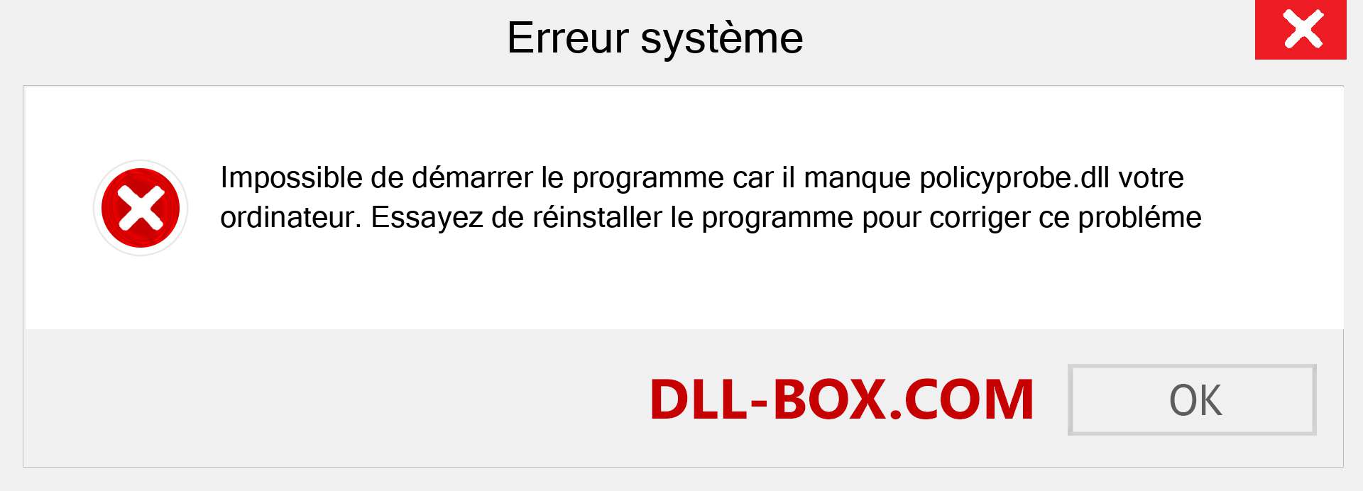 Le fichier policyprobe.dll est manquant ?. Télécharger pour Windows 7, 8, 10 - Correction de l'erreur manquante policyprobe dll sur Windows, photos, images